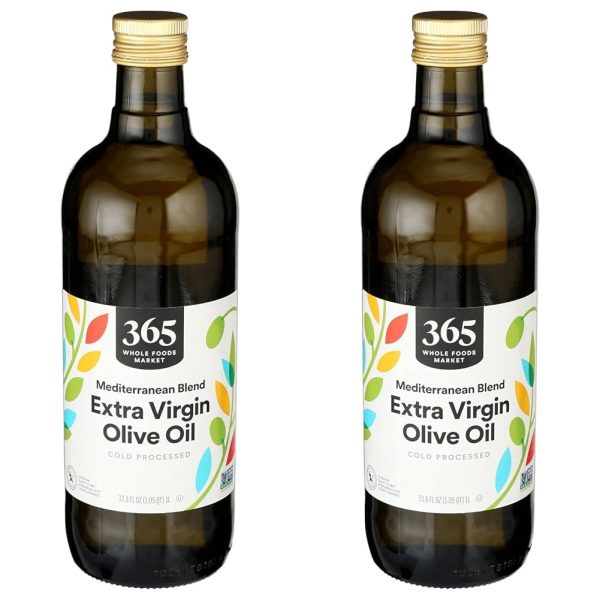 365 by Whole Foods Market Extra Virgin Mediterranean Olive Oil 33.8 Fl Oz (Pack of 2) – Tested For Quality