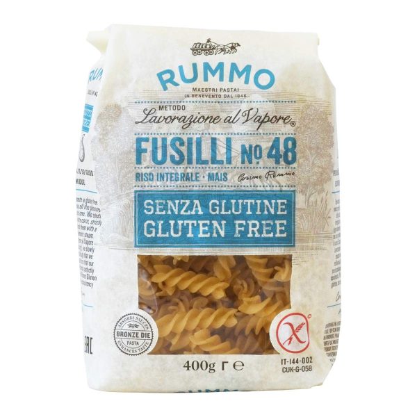 Rummo Fusilli N ° 48 | Italian Gluten Free Pasta | 14oz | Pack of 6